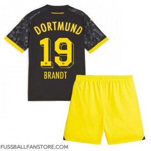 Borussia Dortmund Julian Brandt #19 Replik Auswärtstrikot Kinder 2023-24 Kurzarm (+ Kurze Hosen)